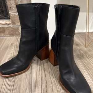 Black Mid-Calf Boot